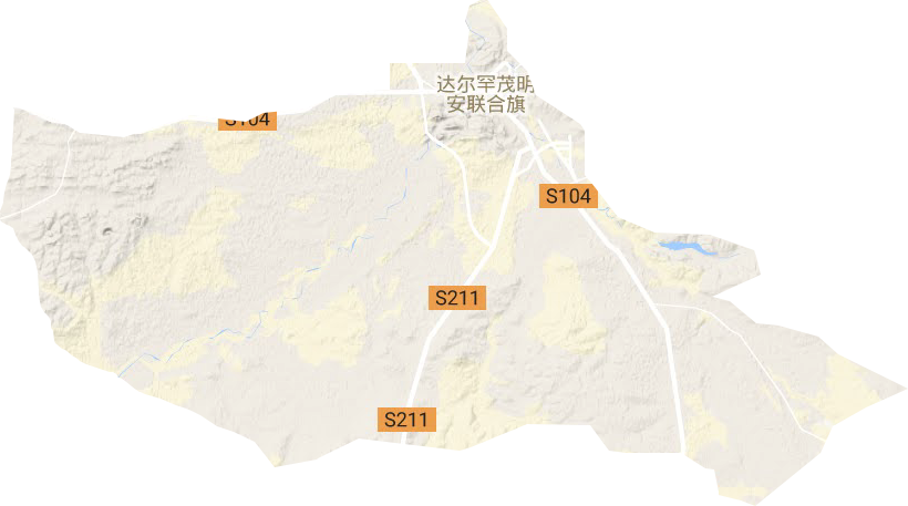 百靈廟鎮(zhèn)地形圖