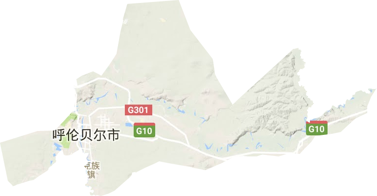 海拉爾區地形圖
