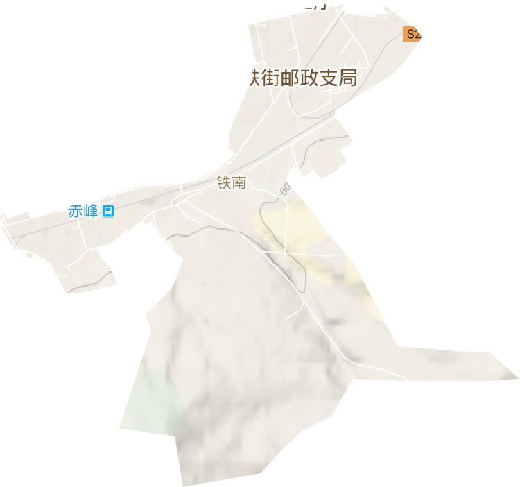 鐵南街道地形圖