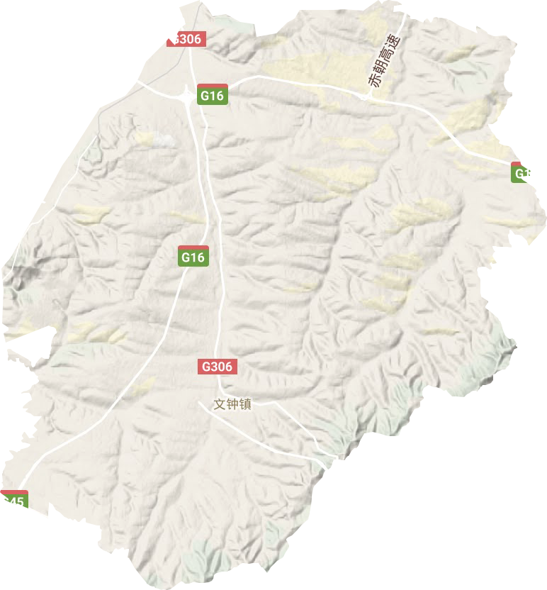 文鐘鎮地形圖