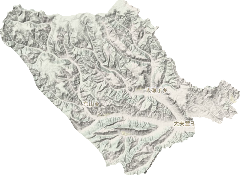 大夫營子鄉地形圖