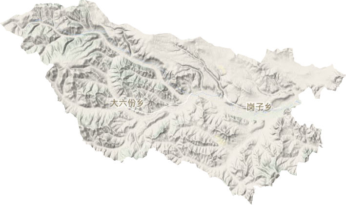 崗子鄉地形圖
