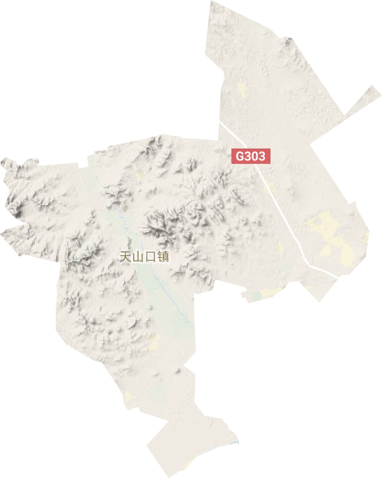 天山口鎮地形圖
