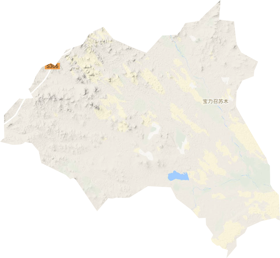 扎嘎斯臺鎮地形圖