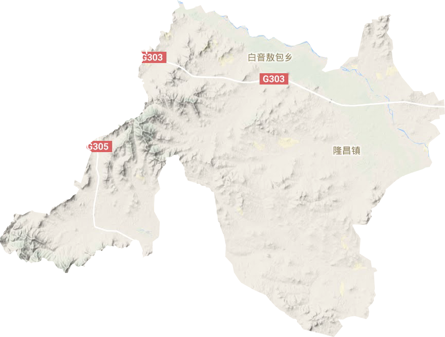 隆昌鎮地形圖