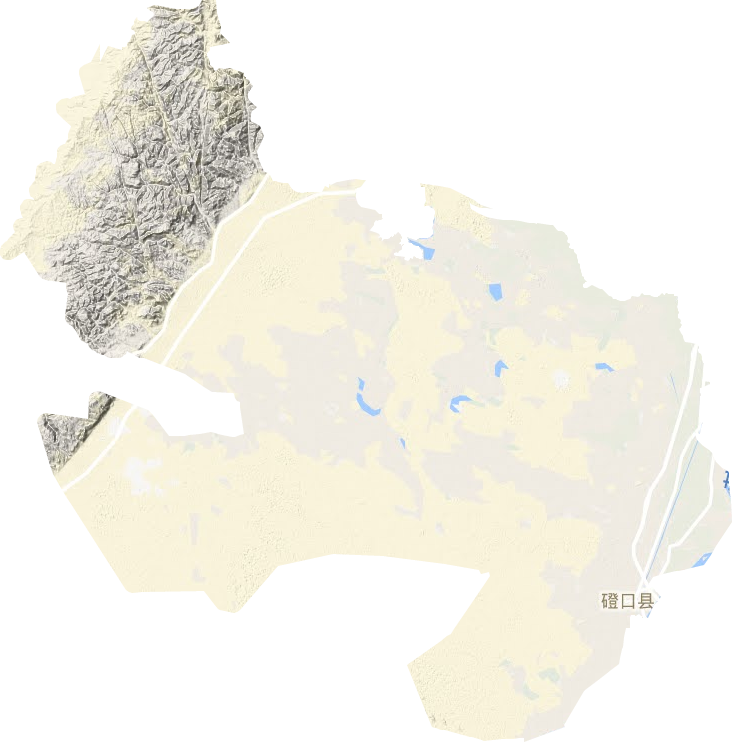 磴口縣地形圖