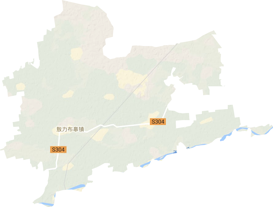 敖力布皋鎮地形圖