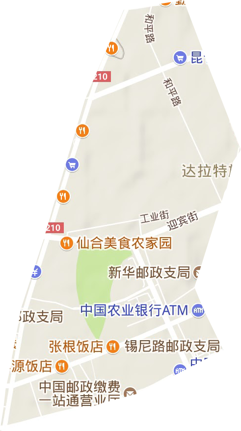 工業(yè)街道地形圖