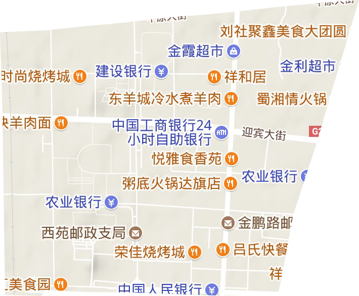 西園街道地形圖