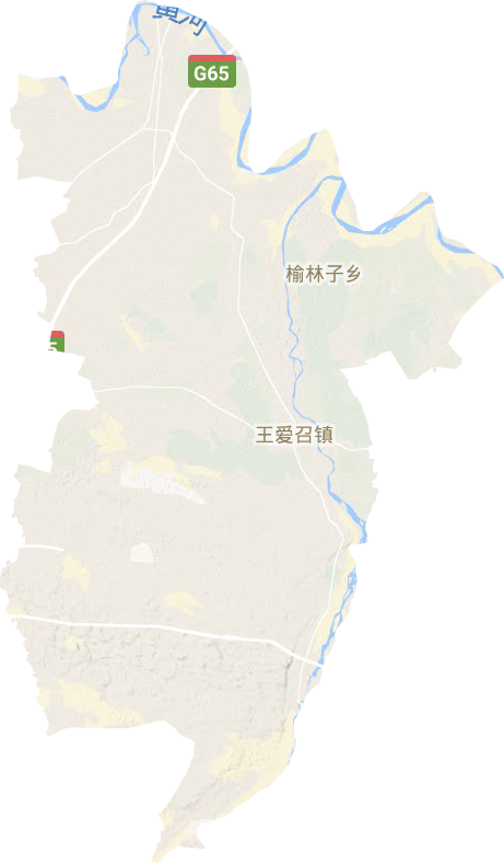王愛召鎮地形圖