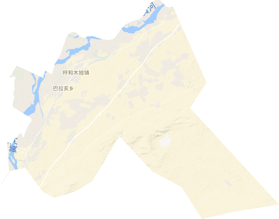 呼和木獨鎮地形圖