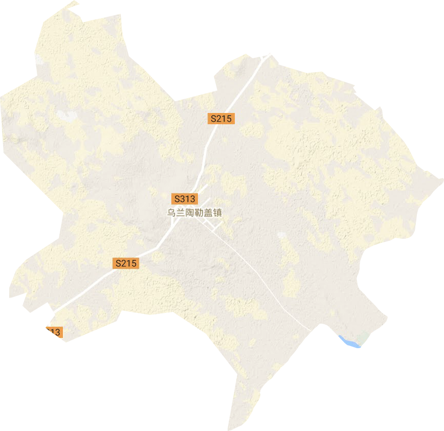 烏蘭陶勒蓋鎮地形圖