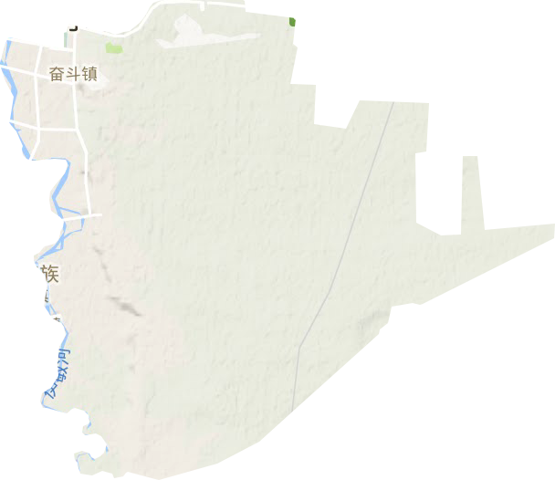 奮斗鎮地形圖
