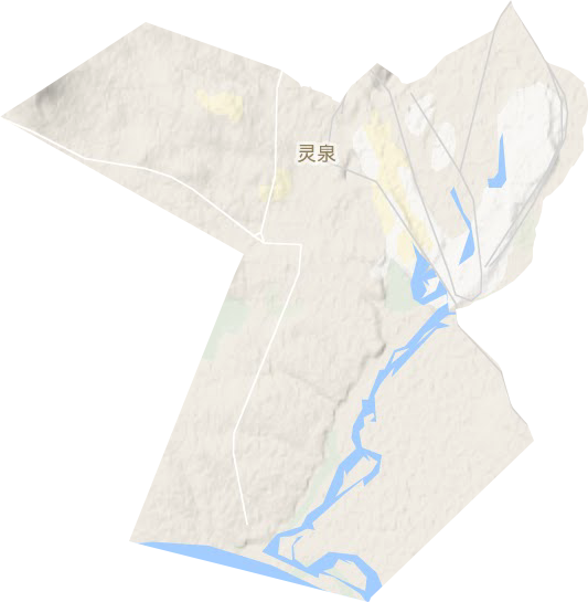 靈泉街道地形圖