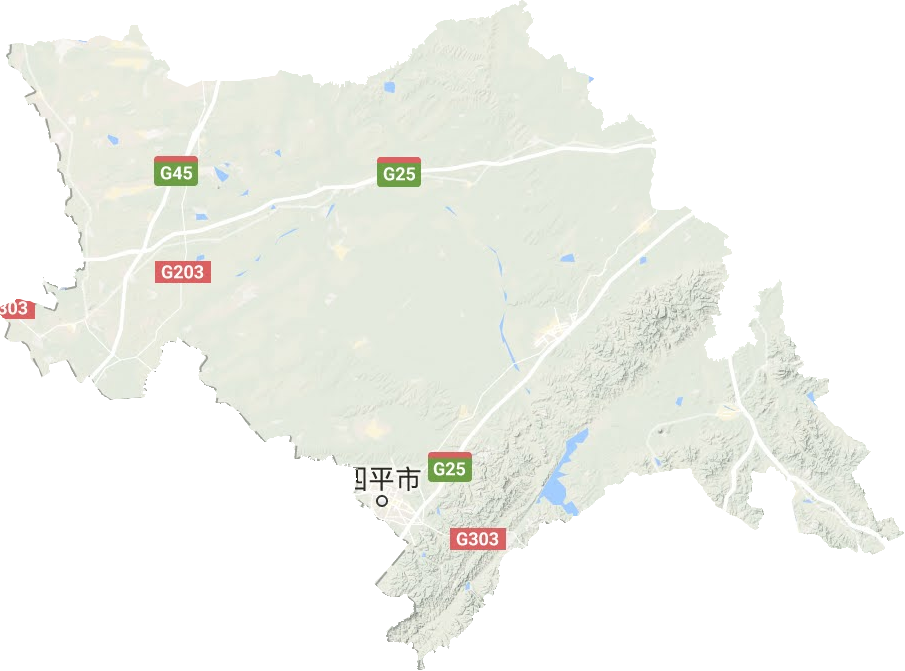 四平市地形圖