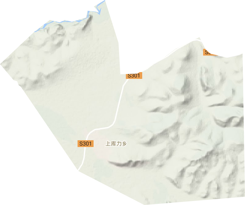 上庫力街道地形圖