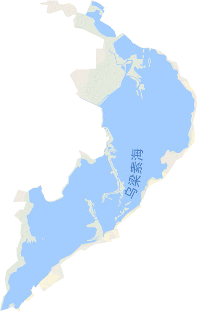 巴彥淖爾市烏梁素海漁場地形圖