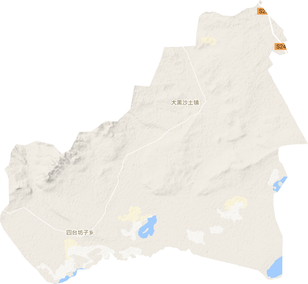 大黑沙土鎮(zhèn)地形圖