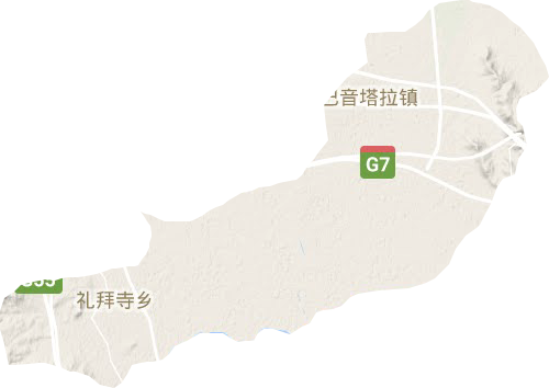 巴音塔拉鎮(zhèn)地形圖