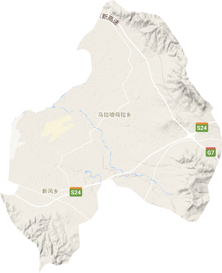 烏拉哈烏拉鄉(xiāng)地形圖