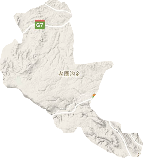 老圈溝鄉(xiāng)地形圖