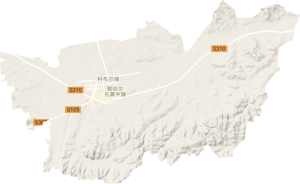 科布爾鎮地形圖