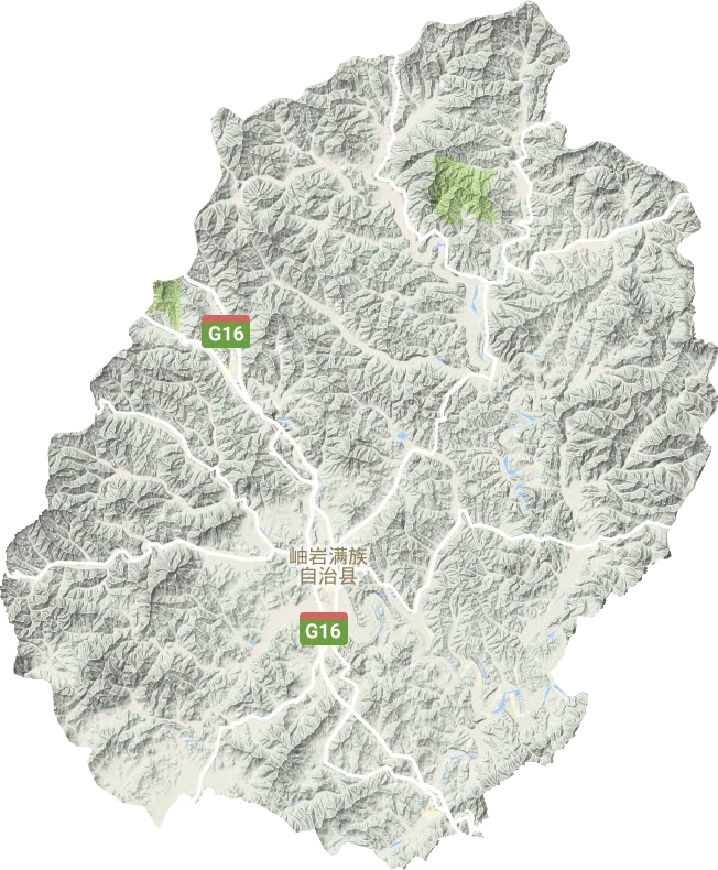 岫巖滿族自治縣地形圖