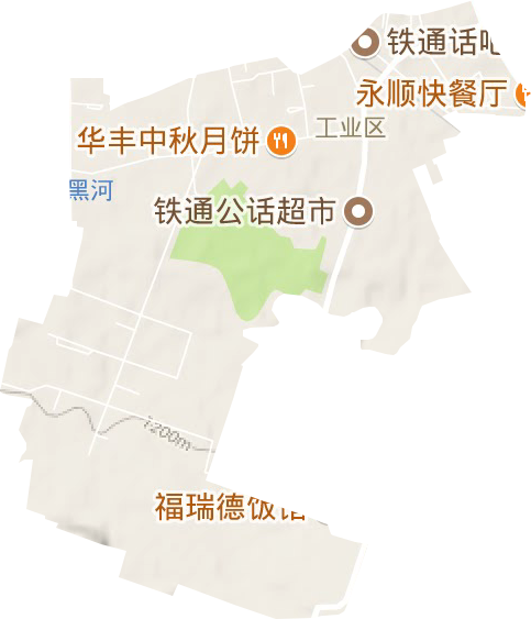 工業區街道地形圖