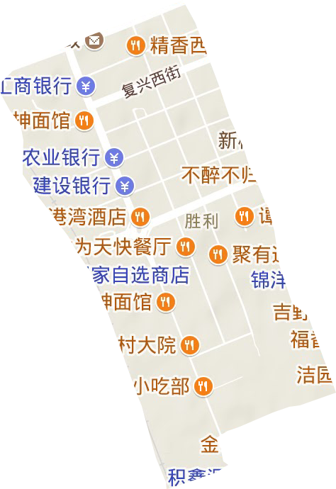 勝利辦事處地形圖