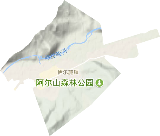 阿爾山市林海街道地形圖