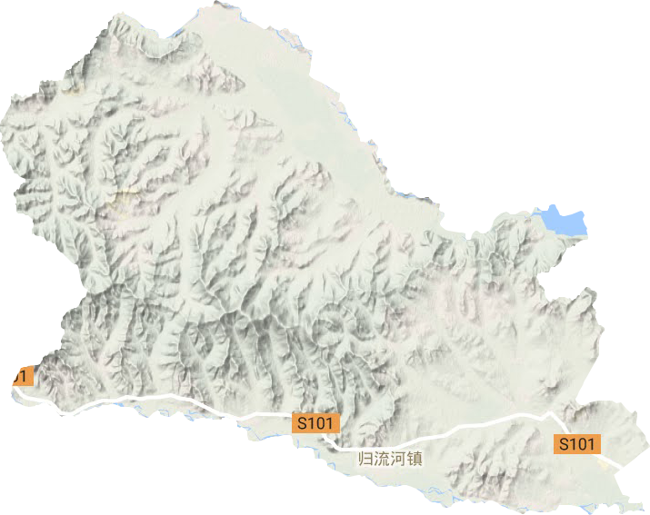 歸流河鎮(zhèn)地形圖