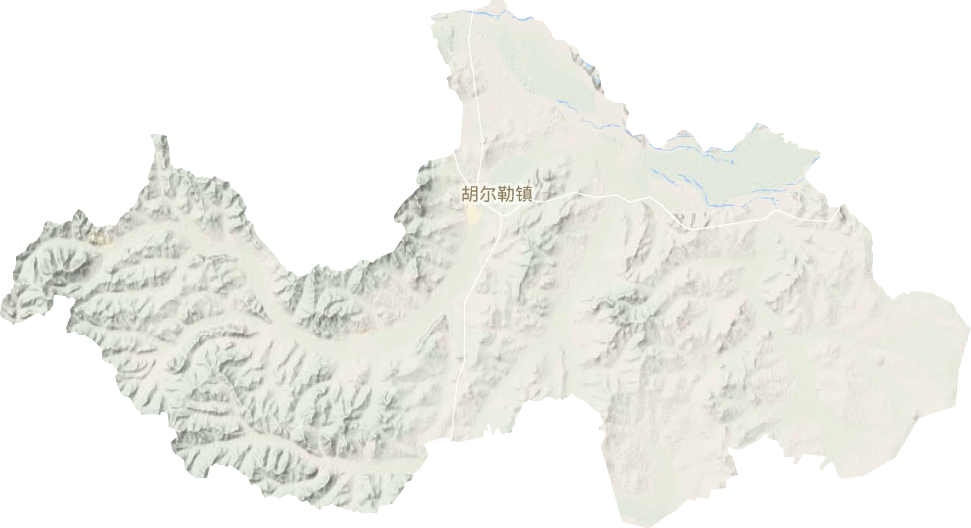 胡爾勒鎮地形圖