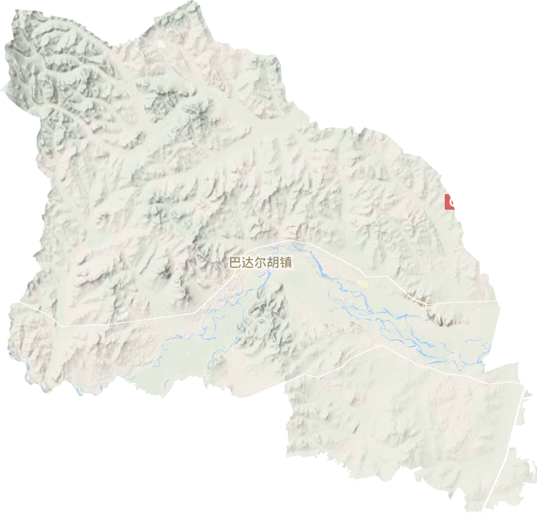 巴達爾胡鎮地形圖