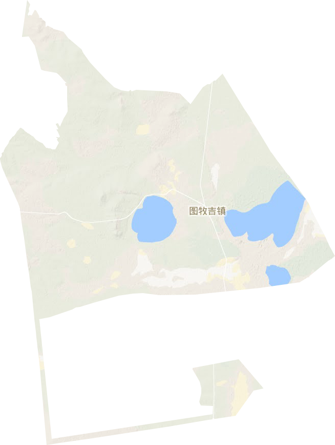 圖牧吉鎮地形圖