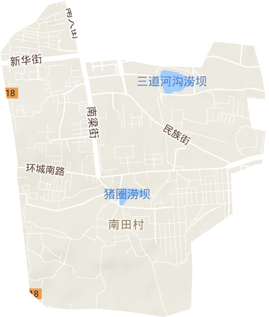 巴彥浩特新華街道地形圖