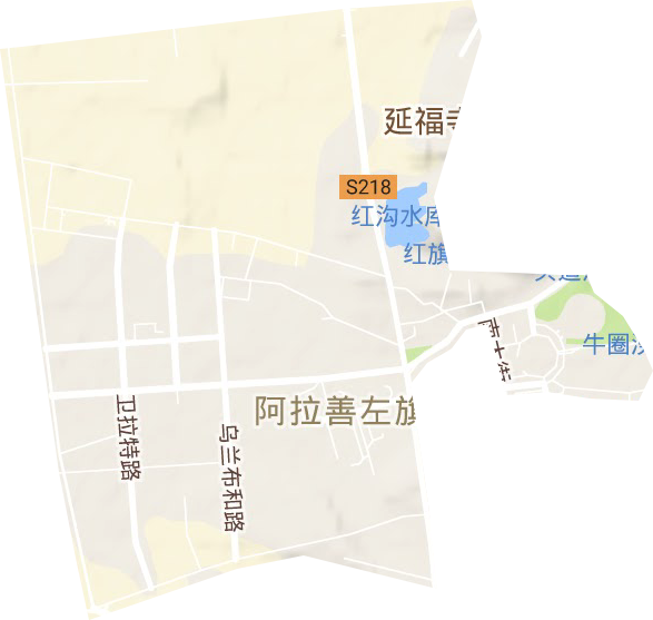巴彥浩特王府街道地形圖