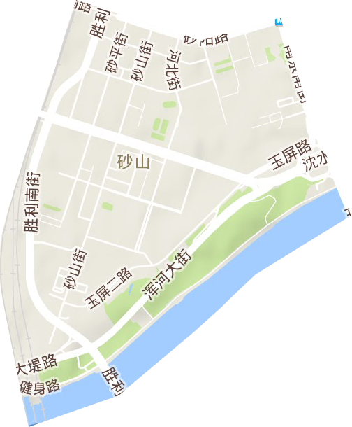 渾河灣街道地形圖