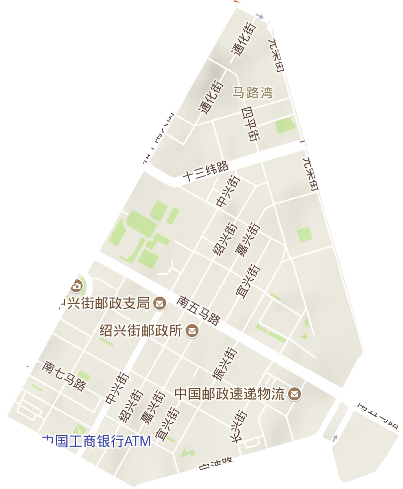 馬路灣街道地形圖