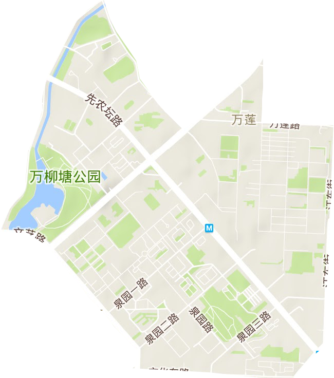 萬蓮街道地形圖