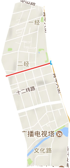 山東廟街道地形圖