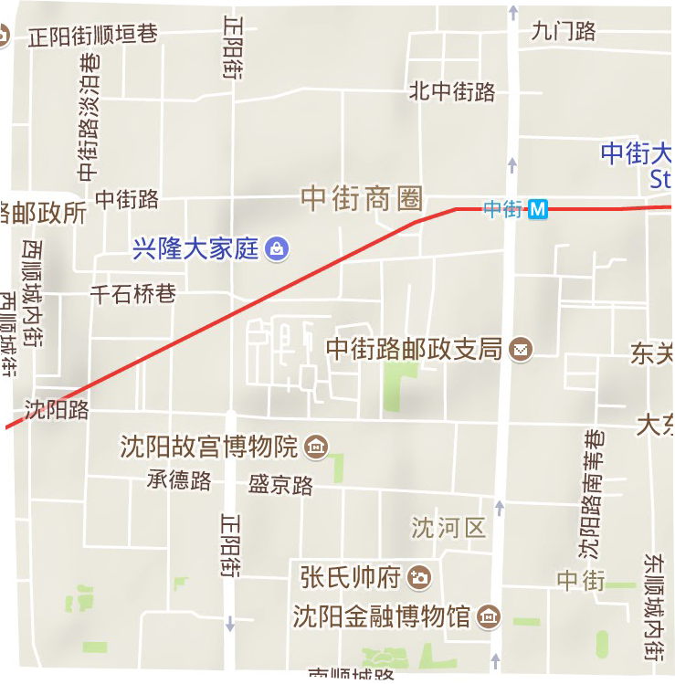皇城街道地形圖