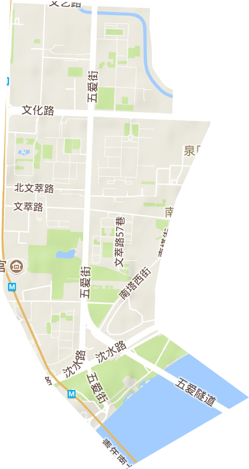 五里河街道地形圖