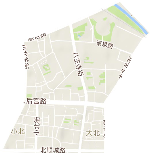 大北街道地形圖