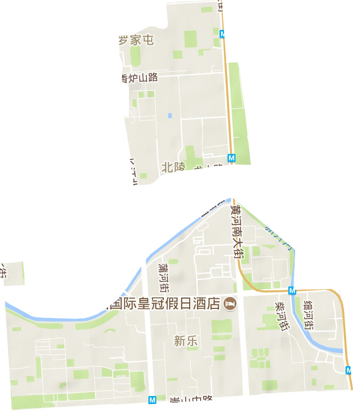 新樂街道地形圖