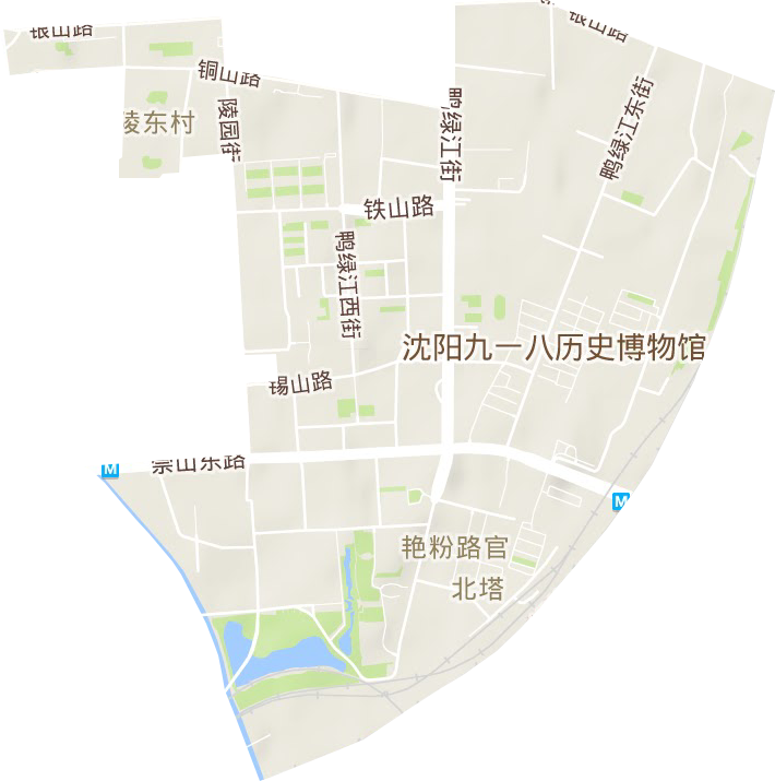 北塔街道地形圖