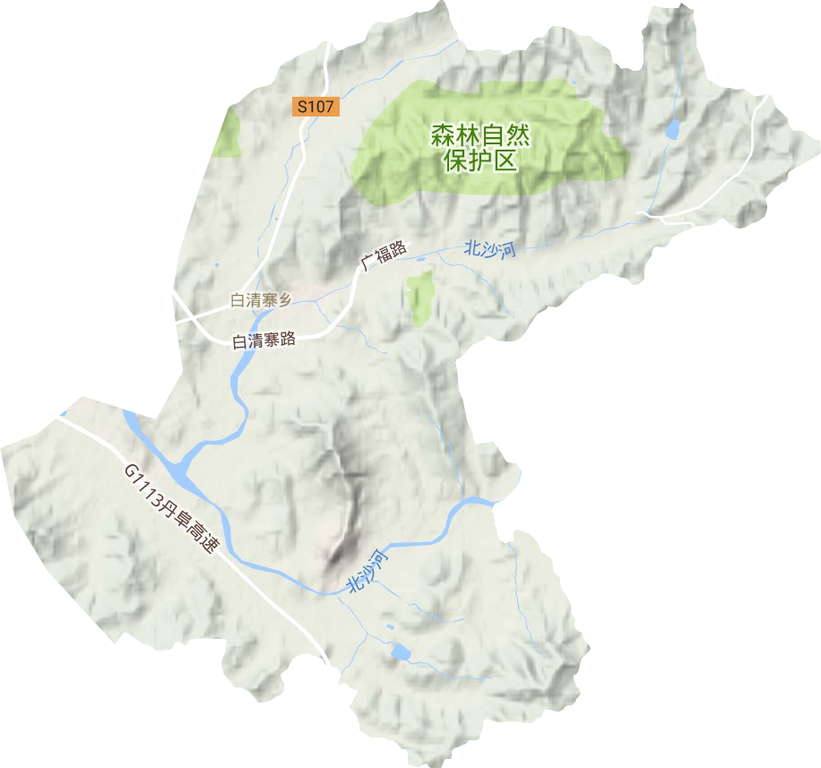 白清街道地形圖