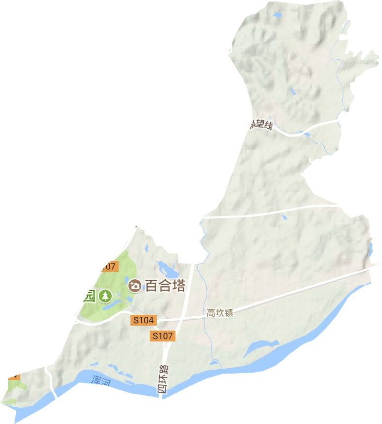 高坎街道地形圖