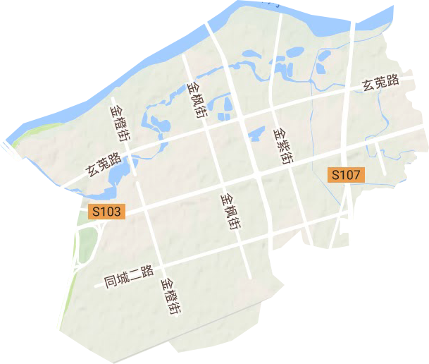 汪家街道地形圖