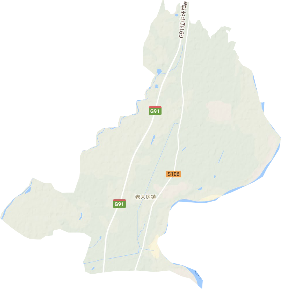 老大房鎮地形圖