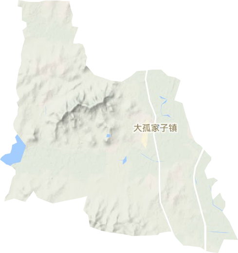 大孤家子鎮地形圖